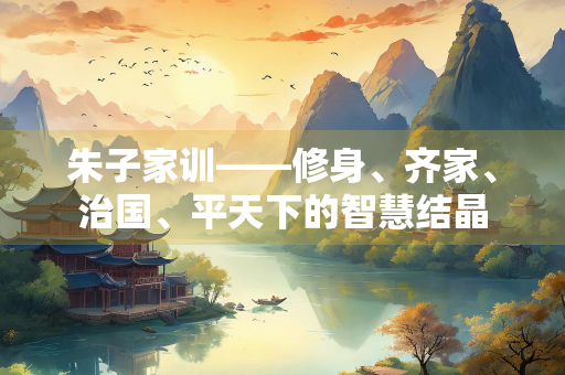 朱子家训——修身、齐家、治国、平天下的智慧结晶