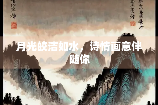 月光皎洁如水，诗情画意伴随你