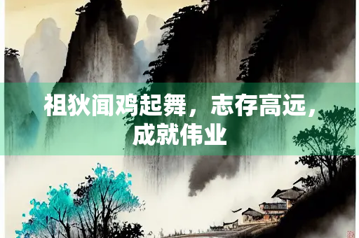 祖狄闻鸡起舞，志存高远，成就伟业