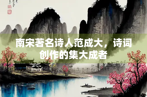 南宋著名诗人范成大，诗词创作的集大成者
