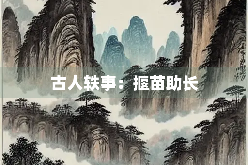 古人轶事：揠苗助长