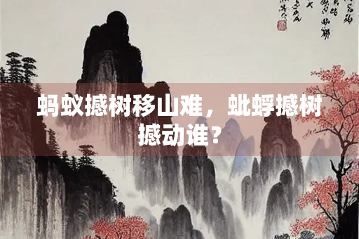 蚂蚁撼树移山难，蚍蜉撼树撼动谁？