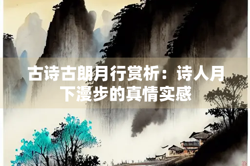 古诗古朗月行赏析：诗人月下漫步的真情实感