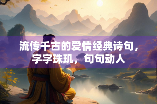 流传千古的爱情经典诗句，字字珠玑，句句动人