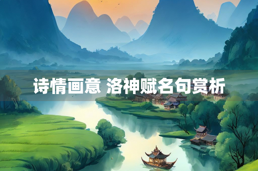 诗情画意 洛神赋名句赏析
