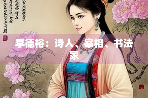 李德裕：诗人、宰相、书法家