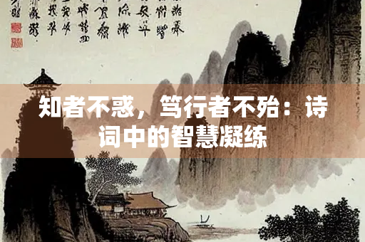 知者不惑，笃行者不殆：诗词中的智慧凝练