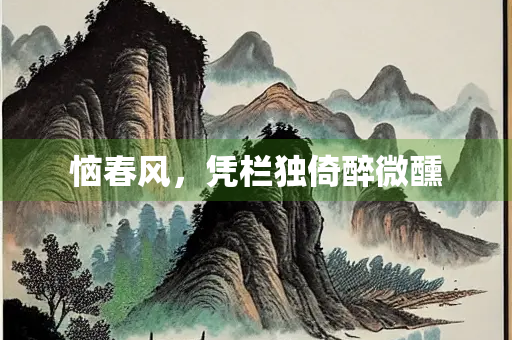 恼春风，凭栏独倚醉微醺