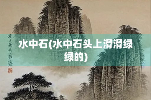 水中石(水中石头上滑滑绿绿的)