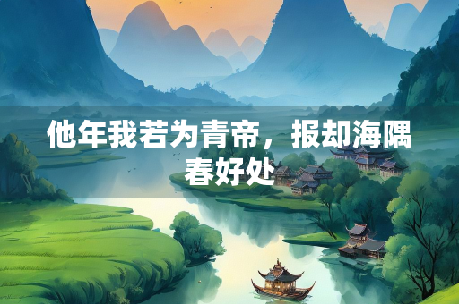 他年我若为青帝，报却海隅春好处