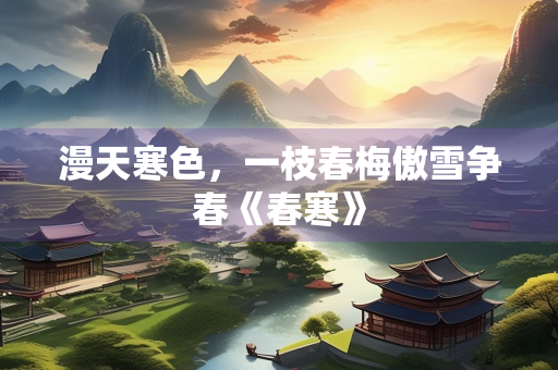 漫天寒色，一枝春梅傲雪争春《春寒》