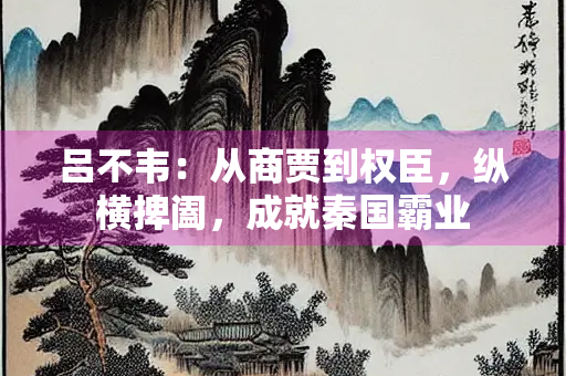 吕不韦：从商贾到权臣，纵横捭阖，成就秦国霸业