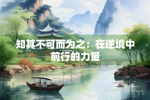 知其不可而为之：在逆境中前行的力量
