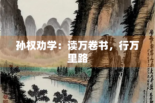 孙权劝学：读万卷书，行万里路