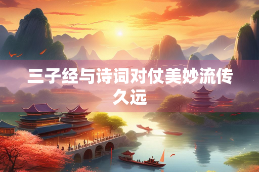 三子经与诗词对仗美妙流传久远