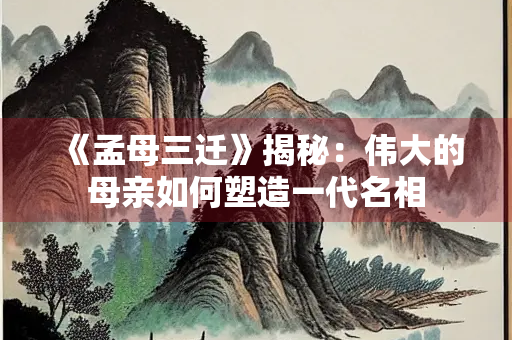 《孟母三迁》揭秘：伟大的母亲如何塑造一代名相