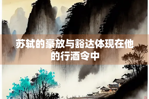 苏轼的豪放与豁达体现在他的行酒令中