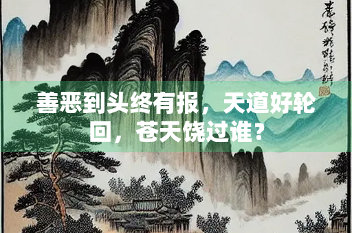 善恶到头终有报，天道好轮回，苍天饶过谁？