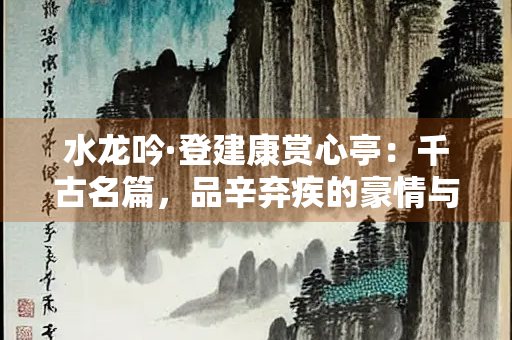 水龙吟·登建康赏心亭：千古名篇，品辛弃疾的豪情与壮志