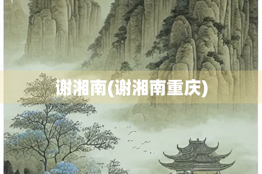 谢湘南(谢湘南重庆)