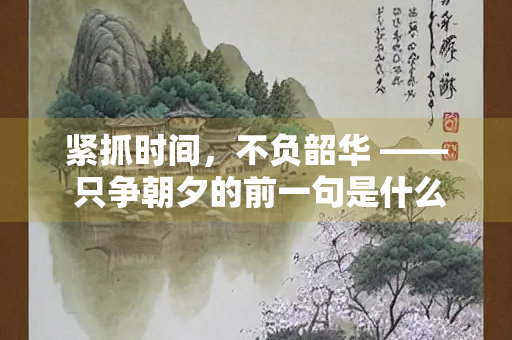 紧抓时间，不负韶华 —— 只争朝夕的前一句是什么