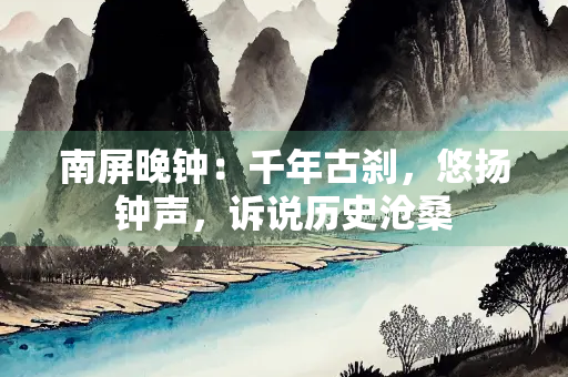 南屏晚钟：千年古刹，悠扬钟声，诉说历史沧桑