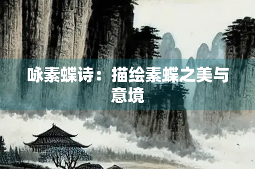 咏素蝶诗：描绘素蝶之美与意境