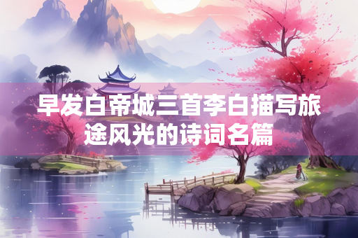 早发白帝城三首李白描写旅途风光的诗词名篇