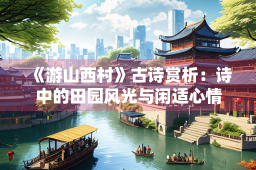 《游山西村》古诗赏析：诗中的田园风光与闲适心情