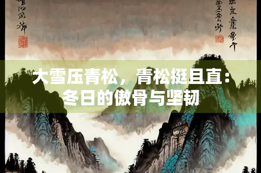 大雪压青松，青松挺且直：冬日的傲骨与坚韧