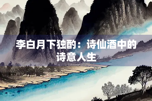 李白月下独酌：诗仙酒中的诗意人生