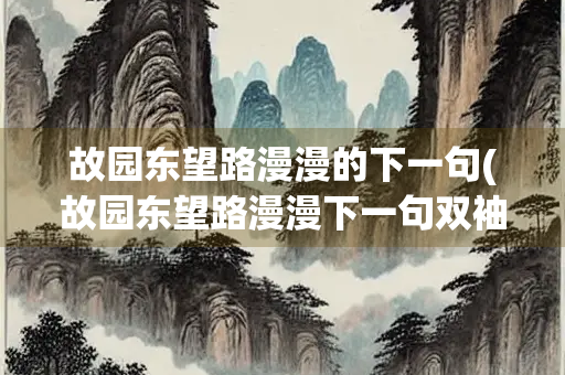 故园东望路漫漫的下一句(故园东望路漫漫下一句双袖龙钟泪不干)