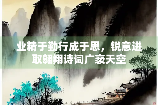 业精于勤行成于思，锐意进取翱翔诗词广袤天空