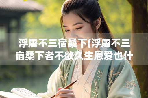 浮屠不三宿桑下(浮屠不三宿桑下者不欲久生恩爱也什么意思)