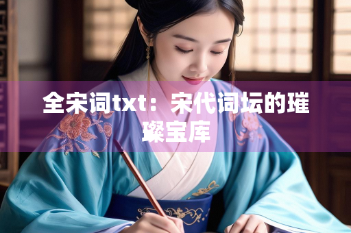 全宋词txt：宋代词坛的璀璨宝库