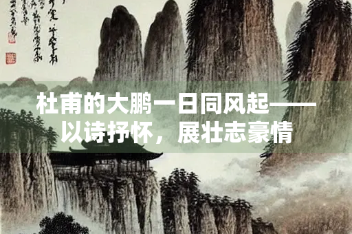 杜甫的大鹏一日同风起——以诗抒怀，展壮志豪情