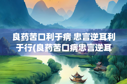 良药苦口利于病 忠言逆耳利于行(良药苦口病忠言逆耳行是什么意思出自)
