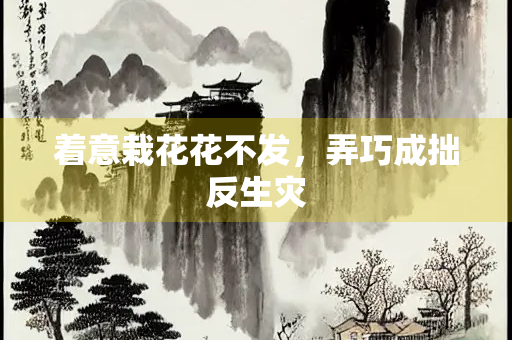 着意栽花花不发，弄巧成拙反生灾