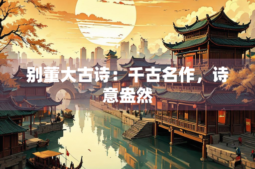 别董大古诗：千古名作，诗意盎然