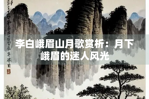 李白峨眉山月歌赏析：月下峨眉的迷人风光