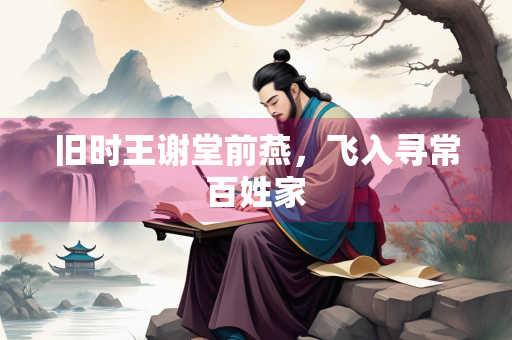 旧时王谢堂前燕，飞入寻常百姓家