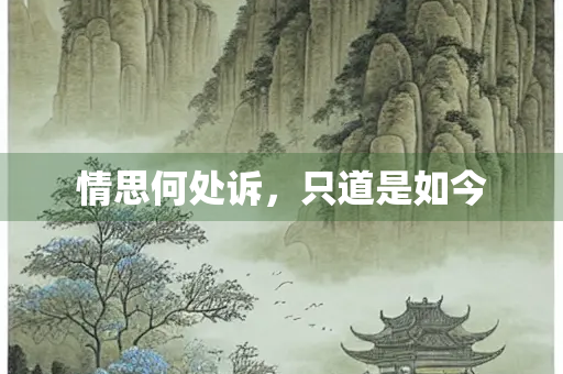 情思何处诉，只道是如今