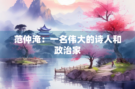 范仲淹：一名伟大的诗人和政治家