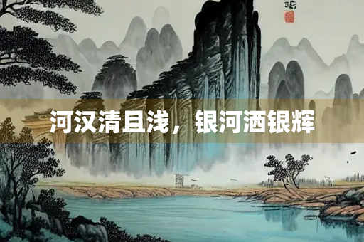 河汉清且浅，银河洒银辉