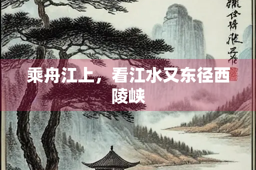乘舟江上，看江水又东径西陵峡