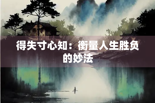 得失寸心知：衡量人生胜负的妙法