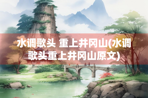 水调歌头 重上井冈山(水调歌头重上井冈山原文)