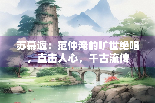 苏幕遮：范仲淹的旷世绝唱，直击人心，千古流传