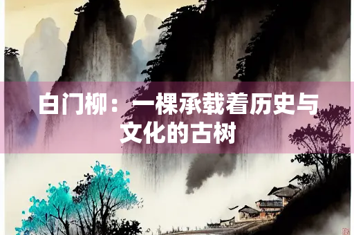 白门柳：一棵承载着历史与文化的古树