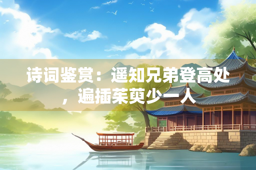 诗词鉴赏：遥知兄弟登高处，遍插茱萸少一人